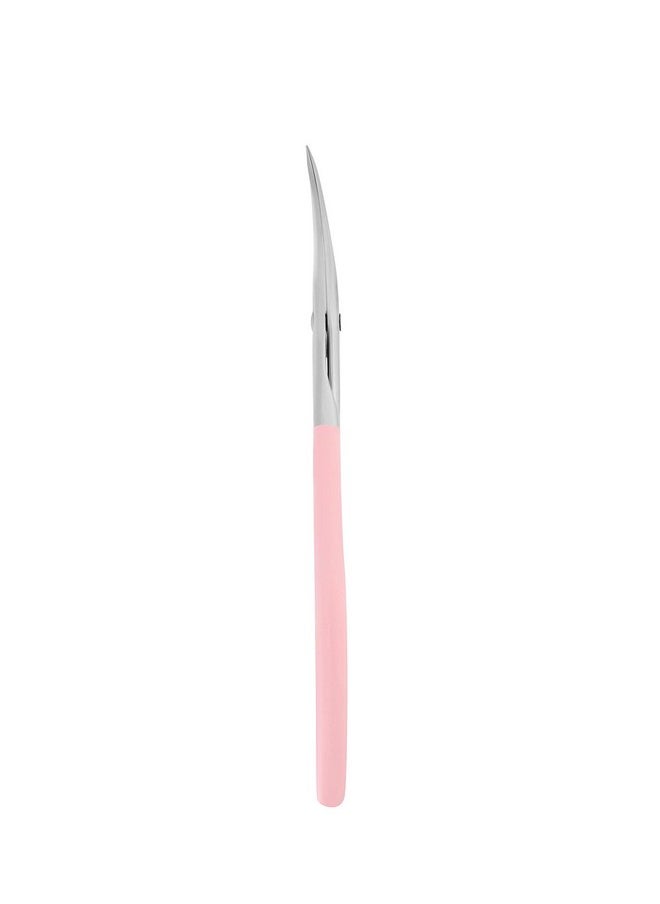 Pink Cuticle Scissors (Blade Length 22 mm) STALEKS Beauty&Care SBC-11/1 - Perfect Scissors for Cuticle Trimming