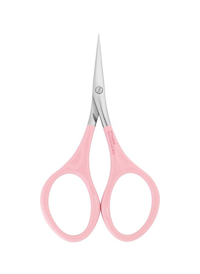 Pink Cuticle Scissors (Blade Length 22 mm) STALEKS Beauty&Care SBC-11/1 - Perfect Scissors for Cuticle Trimming