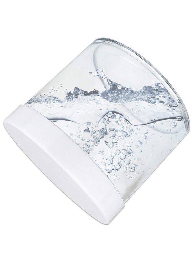 Beauticom 120g/120ml (4 Fl Oz) Thick Double Wall Leak-Proof Round Clear Plastic Jars with Flat Top Lids for Creams, Lotions, Powders, Glitters, and more… (Color: White Lid, Quantity: 6 Pieces)