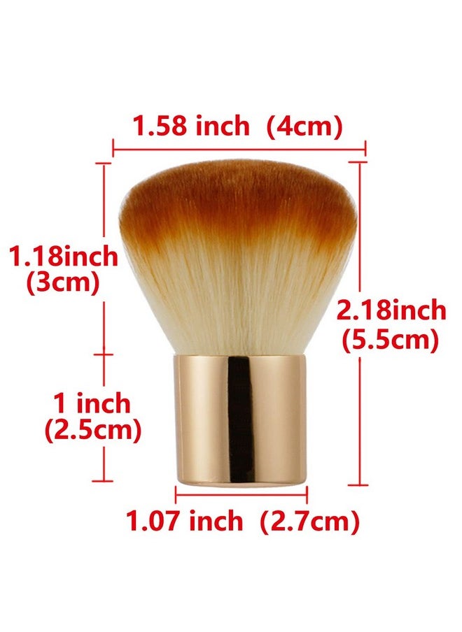 RN BEAUTY 2 Pieces Kabuki Brushes Powder Brush Blush Brush Foundation Brush Bronzer Brush Face Blender Brush Mineral Blending Buffing Concealer Brush Multifunction Cosmetic Tools Portable Makeup Brush