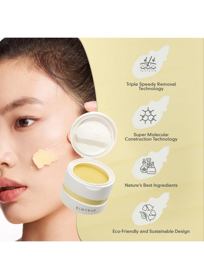 Kimtrue 3rd Generation Makeup Meltaway Cleansing Balm - Makeup Remover Balm for All Skin Types - Gently Meltaway Mascara, Eyeliner and Makeup - Oil Face Cleanser - Hydrating, Fragrance-Free - 3.38 oz
