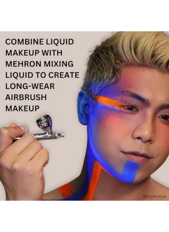 Mehron Makeup Liquid Makeup | Face Paint and Body Paint Perfect for Halloween, Cosplay I Air Brush Compatible Body Paint (1 oz) (BLACK)