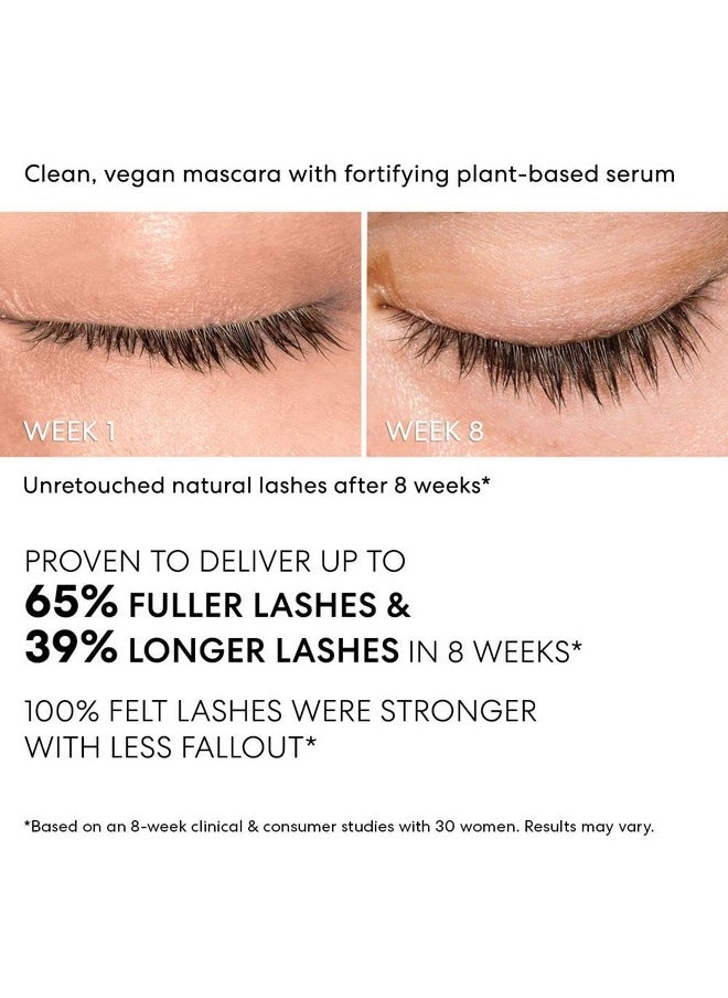 bareMinerals Strength & Length Serum-Infused Black Mascara with Plant-Based Lash Serum, Lengthens, Lifts + Defines Lashes for Healthier Lashes, Vegan