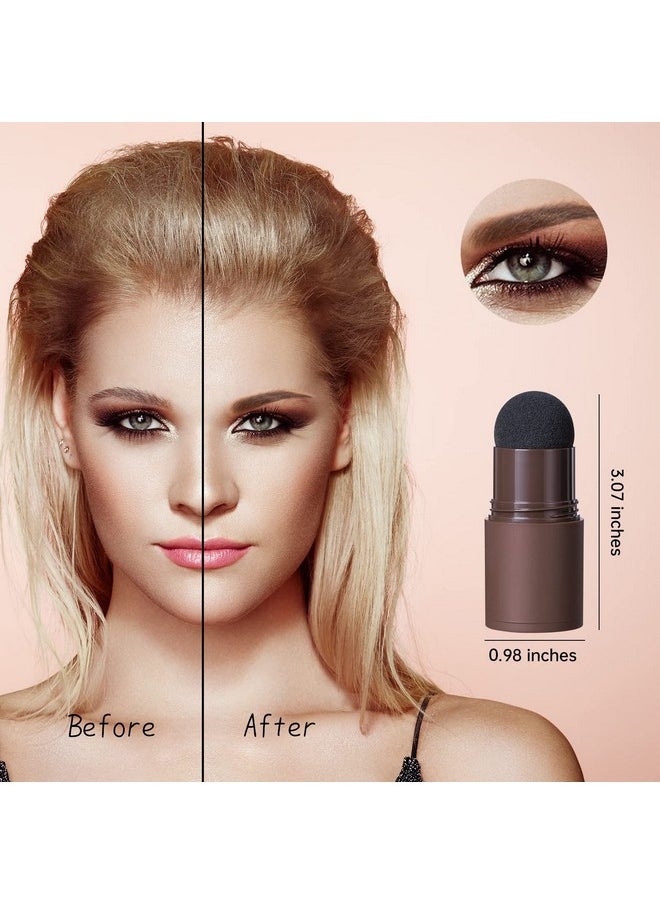 Eyebrow Stencil Kit, One Step Brow Powder Stamp Makeup with 10 Reusable Eyebrow Stencils＆2 Eyebrow Pen Brushes, Professional Waterproof Brow Powder Stamp (Dark Brown)