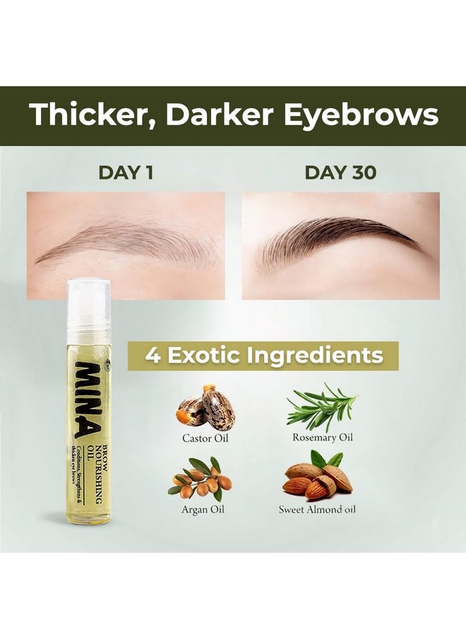 MINA iBrow Nourishing oil Stimulate Growth For Eyebrow, Eye Lashes, Hair, Skin Moisturizer(10 Ml)