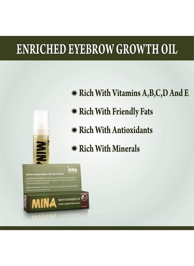 MINA iBrow Nourishing oil Stimulate Growth For Eyebrow, Eye Lashes, Hair, Skin Moisturizer(10 Ml)