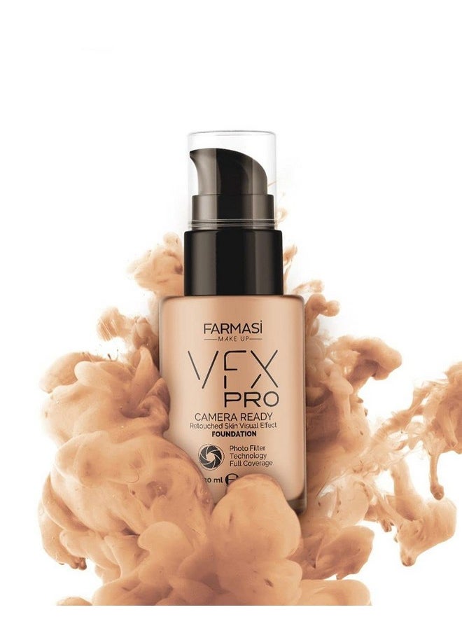 FARMASi VFX Pro Natural Beige and VFX Pro Primer Long Lasting Liquid Foundation Set, Skin Moisturizer Advanced Breathable Hydrating Full Coverage makeup for Face Makeup Set