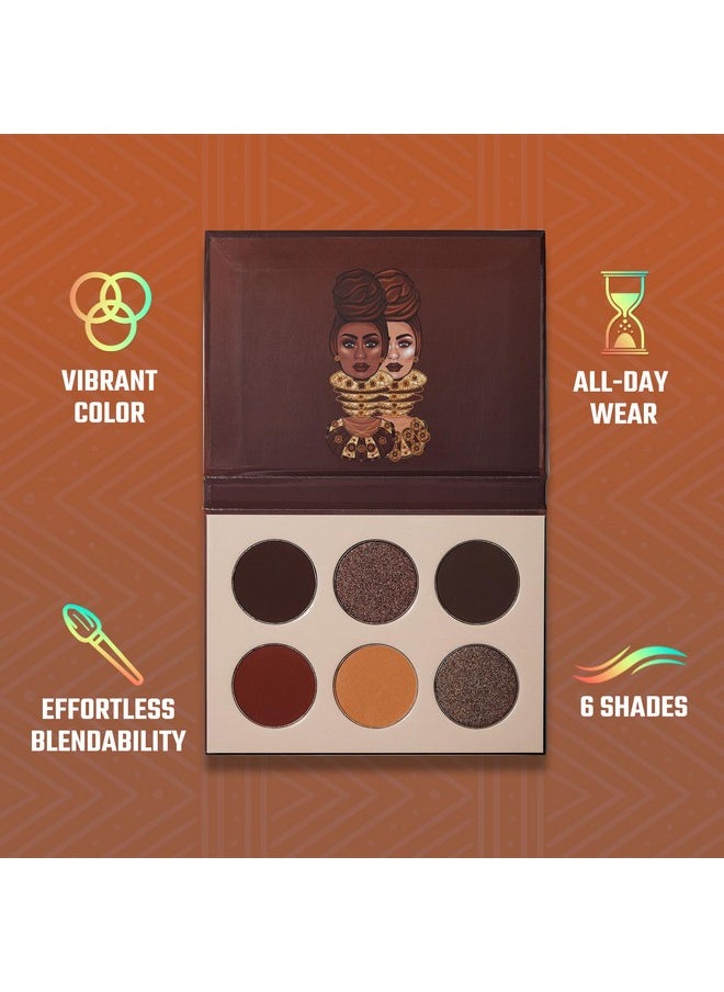 Juvia's Place Palette The Chocolates - Tan, Auburn, Shades of 6, Rich Dark Chocolate Palette, Professional Eye Makeup, Pigmented Palette, Makeup Palette for Eye Color & Shine
