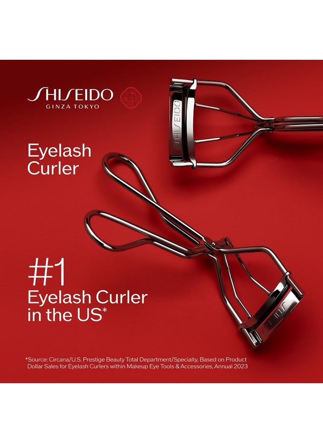 Shiseido Eyelash Curler - Crimps & Curls Lashes for Perfect, Eye-Framing Fringe - Gentle & Safe - Includes Replacement Pad