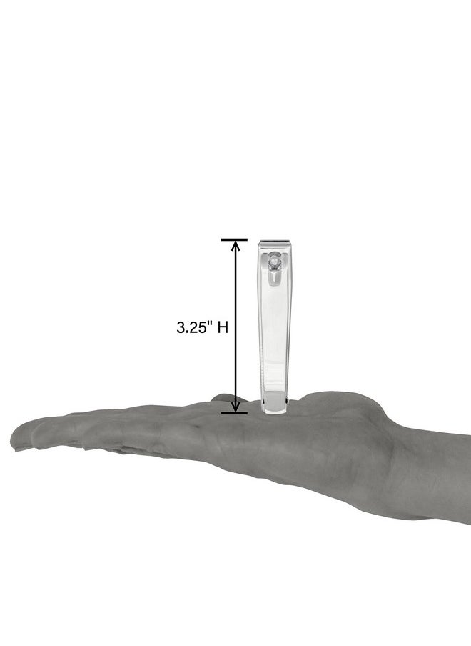 REFINE Straight Cut Toenail Clipper, Deluxe with Swing-Out Attached Metal File - 3 ct
