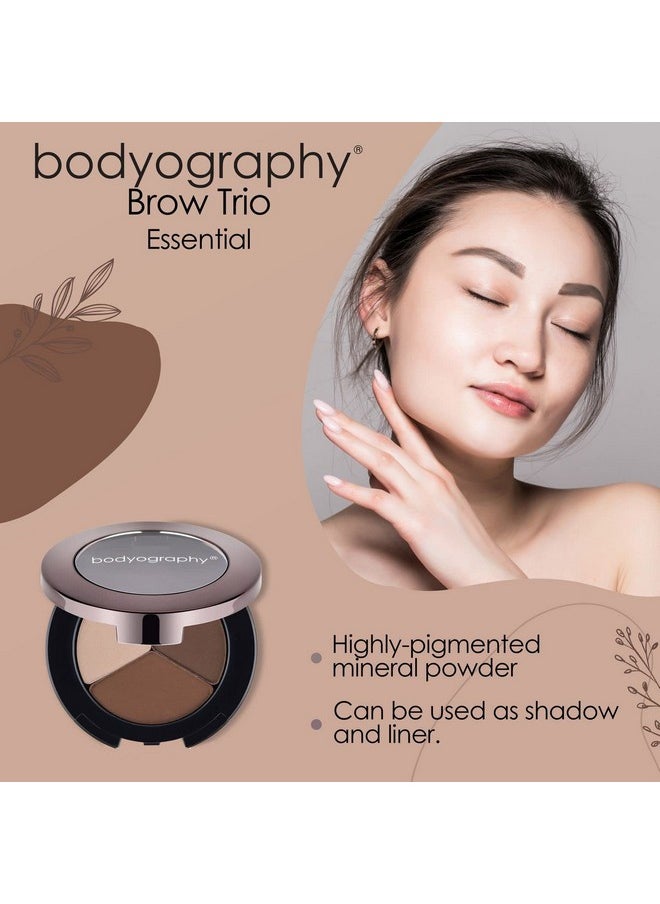 Brow Trio Essential by Bodyography for Women - 0.10 oz Eyebrow