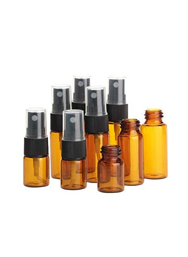 12 PCS 15ML 0.5 OZ Brown Spray Glass Bottles Refillable Washable Mist Sprayer Essential Oil Glass Container Perfume Facial Water Spray Bottle Jar for Travel Outgoing