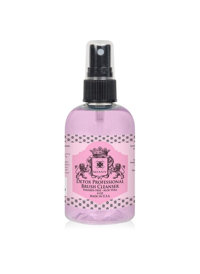 SHANY DETOX Professional Makeup Brush and Sponge Shampoo, Brush Cleanser, Removes dirt, Makeup from brushes and Sponges - Paraben Free, Vegan, Cruelty Free - Instant Dry - 4oz