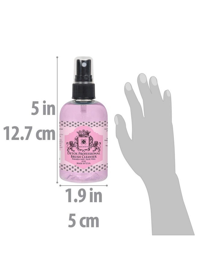 SHANY DETOX Professional Makeup Brush and Sponge Shampoo, Brush Cleanser, Removes dirt, Makeup from brushes and Sponges - Paraben Free, Vegan, Cruelty Free - Instant Dry - 4oz