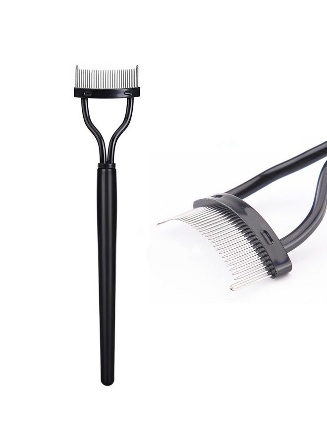 KINGMAS Eyelash Comb Separator, Eye Lash Separator Eyelash Definer Mascara Comb Applicator with Cover - Arc Designed