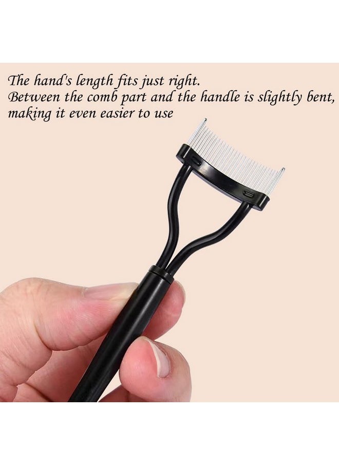 KINGMAS Eyelash Comb Separator, Eye Lash Separator Eyelash Definer Mascara Comb Applicator with Cover - Arc Designed