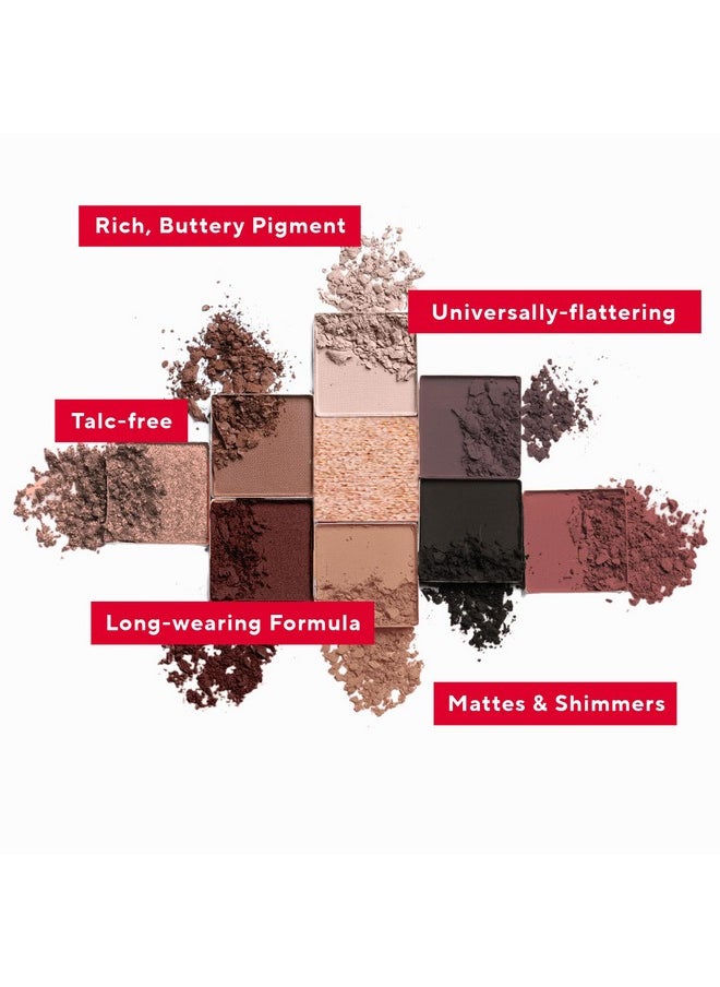 Mirabella True to You Pro Neutral Eyeshadow Palette, Warm, Cool, & Neutral Makeup Palette, Talc-Free Ultra-Pigmented Matte & Glam Shimmer Eyeshadows with Vitamin E, Nude