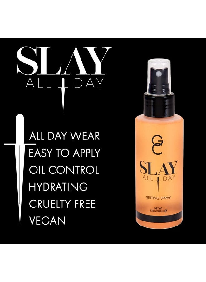 Gerard Cosmetics Slay All Day Makeup Setting Spray | Peach Scented | Matte Finish with Oil Control | Cruelty Free, Long Lasting Finishing Spray, 3.38oz (100ml)