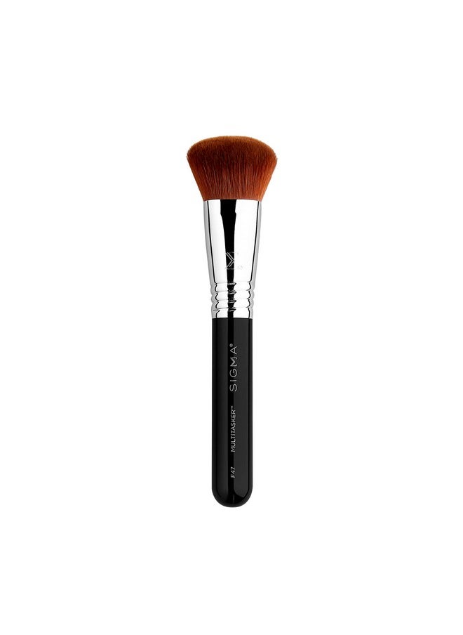 Sigma Beauty F47 Multitasker Makeup Brush - Multi-Use Face Makeup Brush for Blending, Contouring, & Buffing, Use with Foundation, Blush, Bronzer, Contour, or Highlighter (1 Brush)