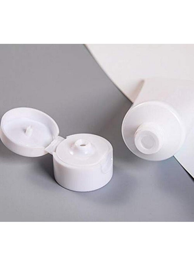 20Pcs 100ml/3.4oz Empty Refillable Plastic Squeeze Cosmetic Soft Tube Bottles with Flip Cap Makeup Travel Sample Packing Storage Toiletries Container Vial for Facial Cleaner Body Lotion