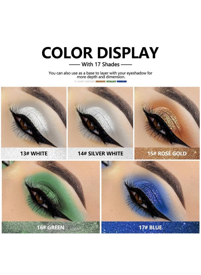 Anglicolor Glitter Eyeshadow Diamond, Liquid Eyeshadow Long-Lasting Quick-Dry, Lightweight Smooth, Shimmer Eyeshadow, Metals Gloss Sparkling Eyeliner Pen, Cosmetics Gift for Girls and Women