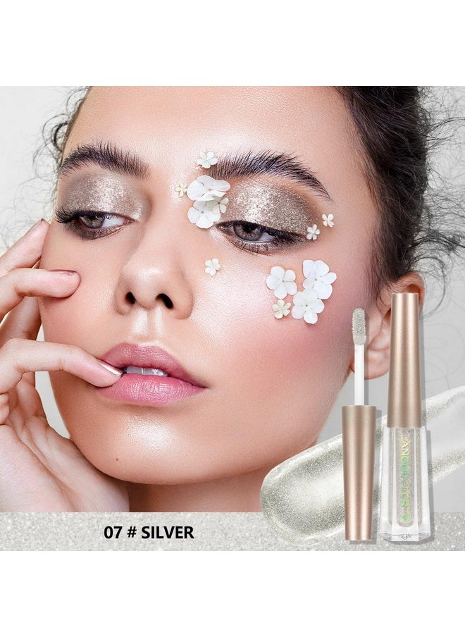 Anglicolor Glitter Eyeshadow Diamond, Liquid Eyeshadow Long-Lasting Quick-Dry, Lightweight Smooth, Shimmer Eyeshadow, Metals Gloss Sparkling Eyeliner Pen, Cosmetics Gift for Girls and Women
