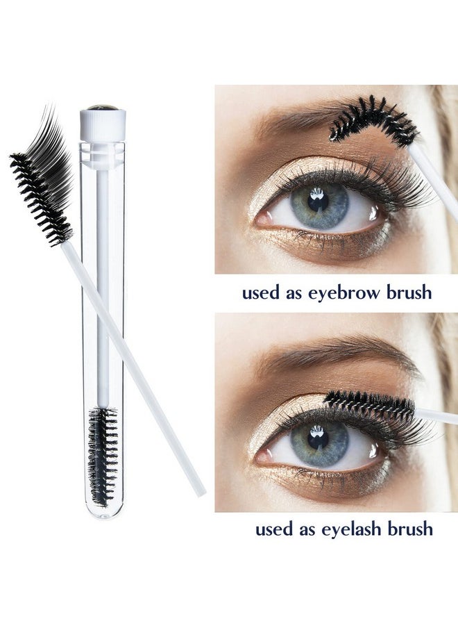 TUZAZO 80 Pieces Mascara Wand Tube Set 40 Diamond Empty Eyelash Brush Tubes Spoolies 40 Mascara Wand Lash Extension Brushes Applicators Makeup Tools (Black Lash Style)