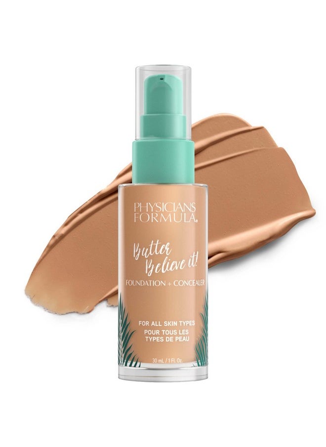 Physicians Formula Butter Believe It! Foundation + Concealer Medium | Dermatologist Tested, Clinicially Tested