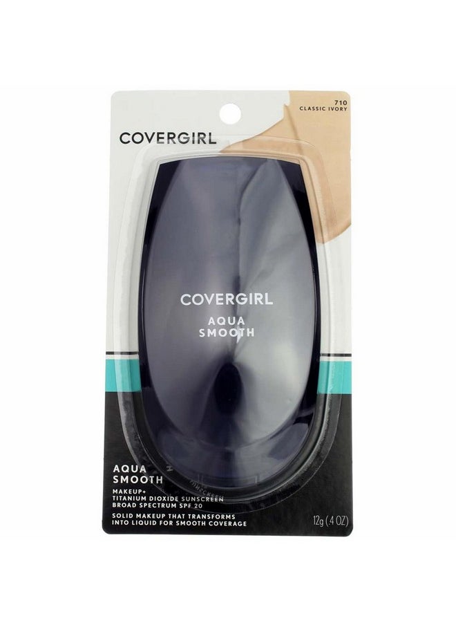 CoverGirl Aquasmooth SPF 20 Compact Foundation, 710 Classic Ivory, 0.4 Ounce