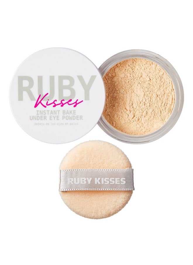 Ruby Kisses Instant Bake Undereye Powder - Vegan, Cruelty Free Powder for Brightening Eyes and Smudge-Free Makeup