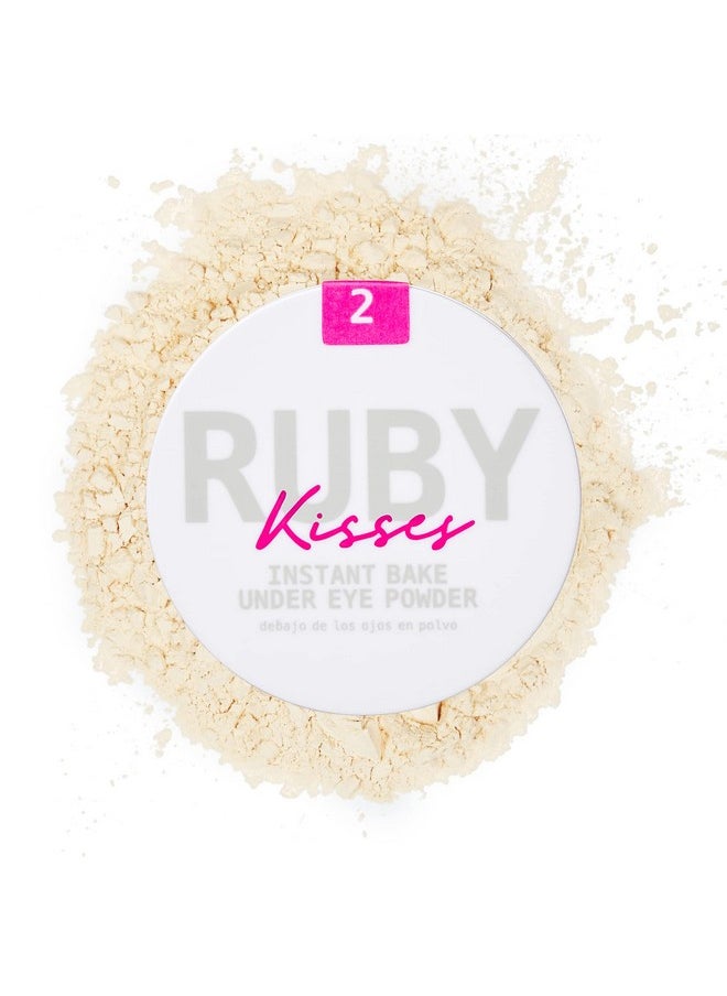 Ruby Kisses Instant Bake Undereye Powder - Vegan, Cruelty Free Powder for Brightening Eyes and Smudge-Free Makeup