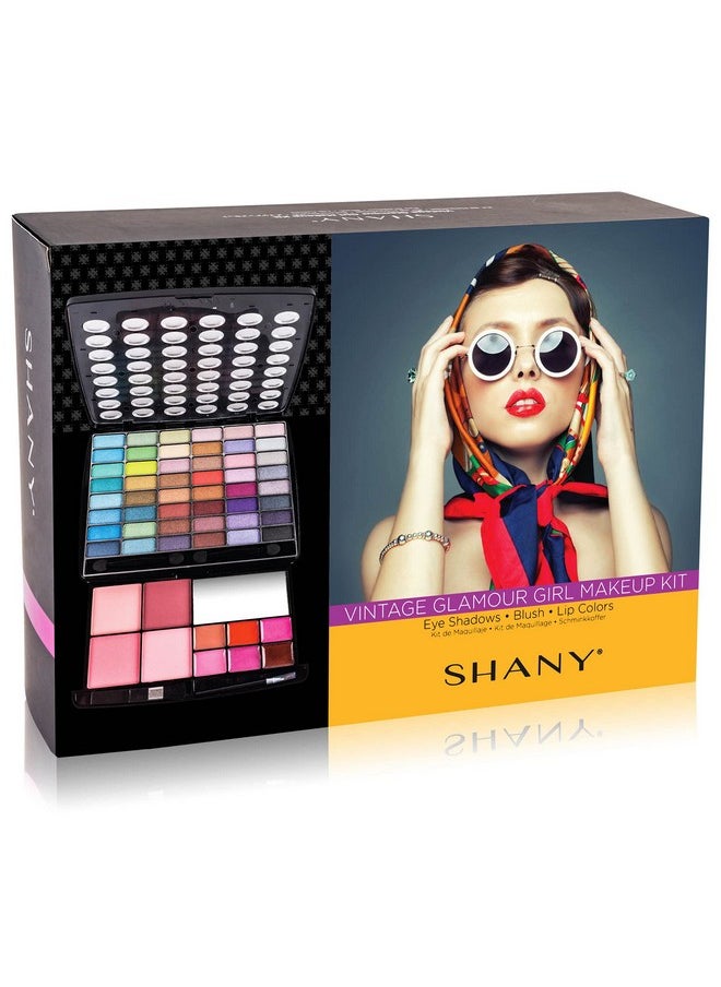 SHANY Glamour Girl Makeup Kit Eyeshadow Palette with Eyeshadows, Blushes, Lipstick Lip-gloss, Makeup Mirror, Makeup applicators, Premium Gift Packaging - Vintage