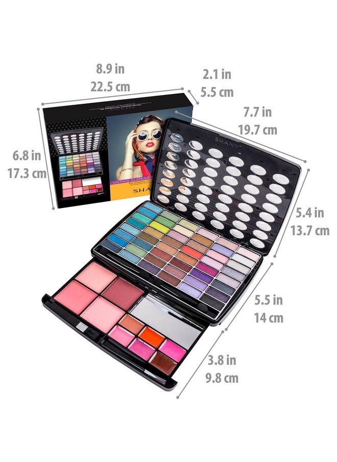 SHANY Glamour Girl Makeup Kit Eyeshadow Palette with Eyeshadows, Blushes, Lipstick Lip-gloss, Makeup Mirror, Makeup applicators, Premium Gift Packaging - Vintage