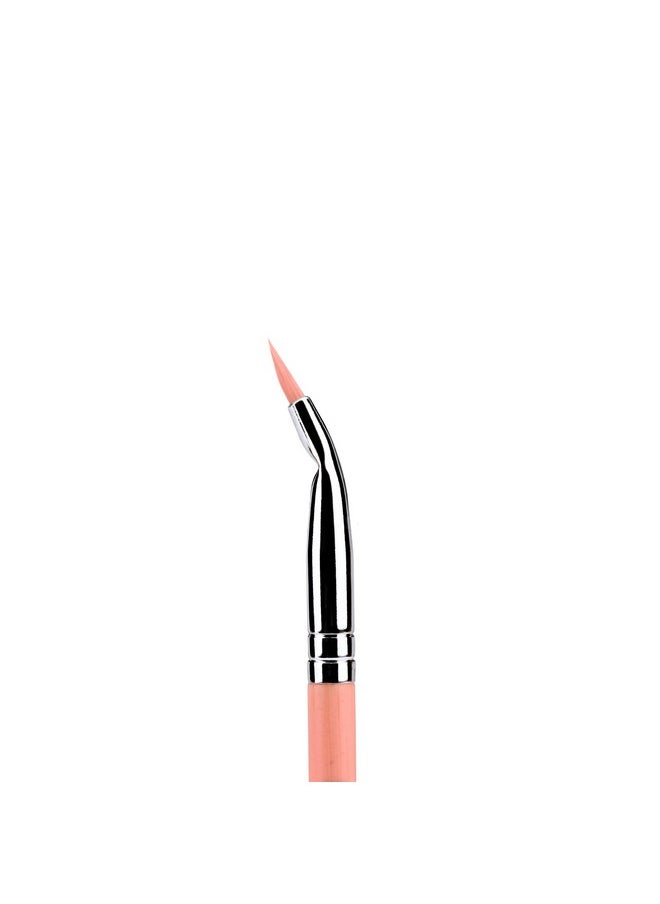 Bdellium Tools Professional Makeup Brush - Pink Bambu Series 708 Bent Eyeliner - With Soft Synthetic Fibers, For Smooth Application (Pink, 1pc)