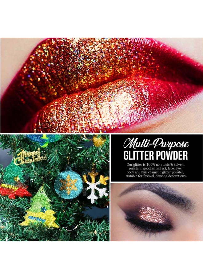 Teenitor 48 Colors Glitter Set, Fine Glitter for Resin, Arts and Craft Supplies Glitter, Festival Glitter Makeup Glitter, Cosmetic Glitter for Body Nail Face Hair Eyeshadow Lip Gloss Making