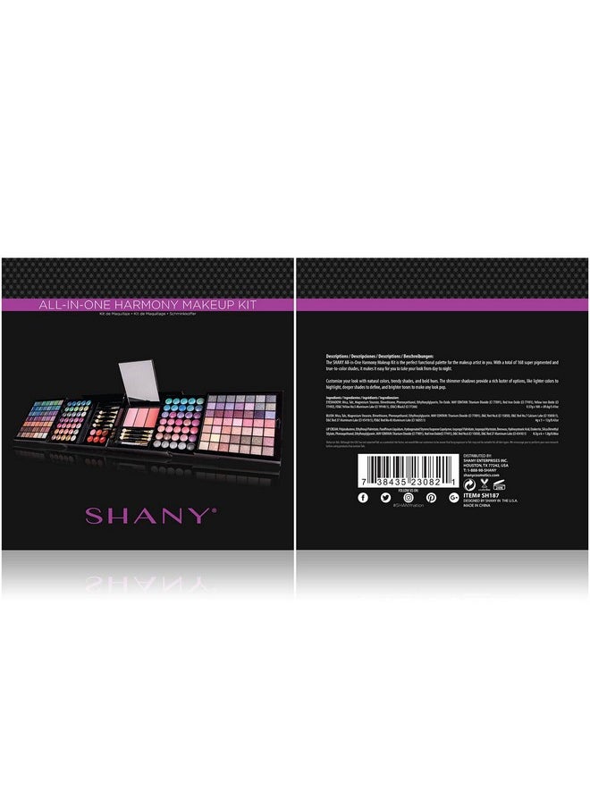 SHANY All In One Harmony Makeup Set - Ultimate Color Combination - Eyeshadows, Blush Powder, Lip-gloss Lipstick, Mini Makeup brushes, Makeup applicators, HOLIDAY GIFT IDEA - New Edition