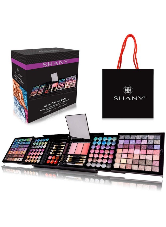 SHANY All In One Harmony Makeup Set - Ultimate Color Combination - Eyeshadows, Blush Powder, Lip-gloss Lipstick, Mini Makeup brushes, Makeup applicators, HOLIDAY GIFT IDEA - New Edition