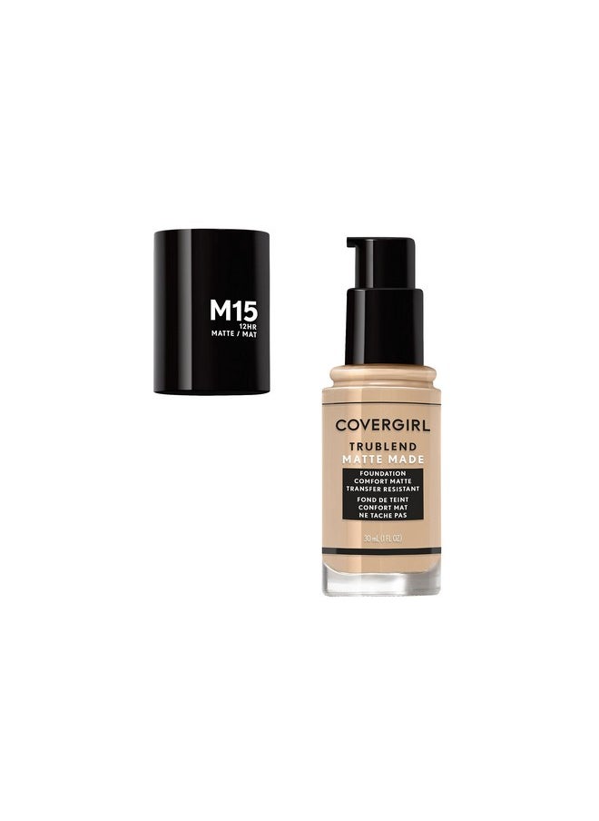 COVERGIRL TruBlend Matte Made Liquid Foundation, Buff Beige, 1 Fl Oz (Pack of 1)