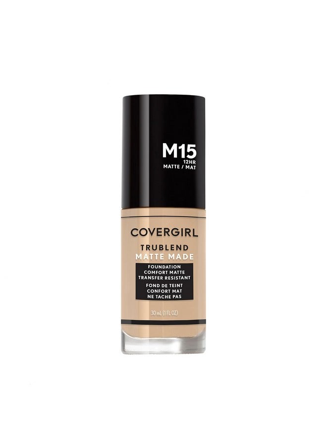 COVERGIRL TruBlend Matte Made Liquid Foundation, Buff Beige, 1 Fl Oz (Pack of 1)