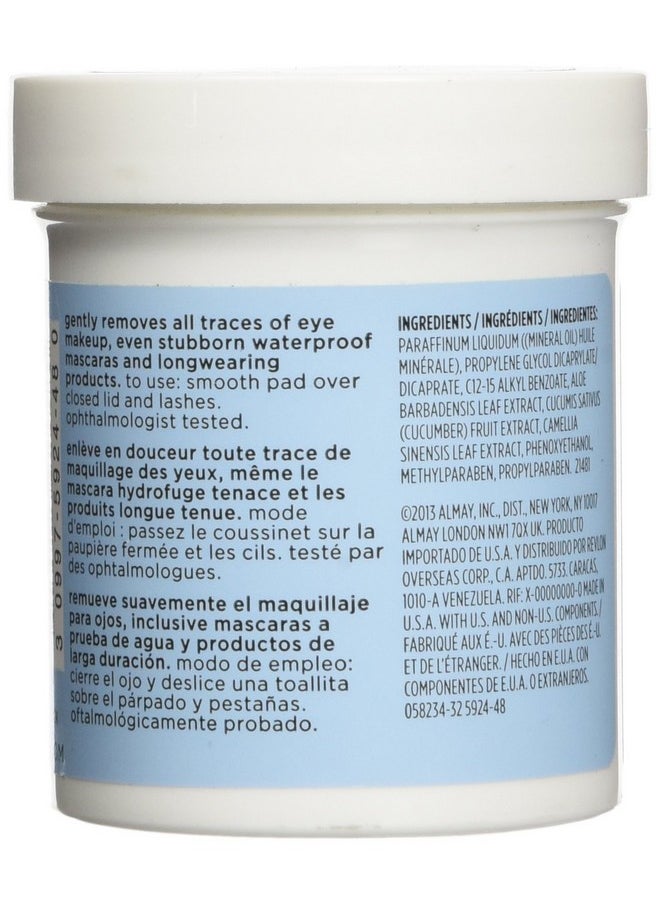 Almay Longwear and Waterproof Eye Makeup Remover Pads, 80 Count