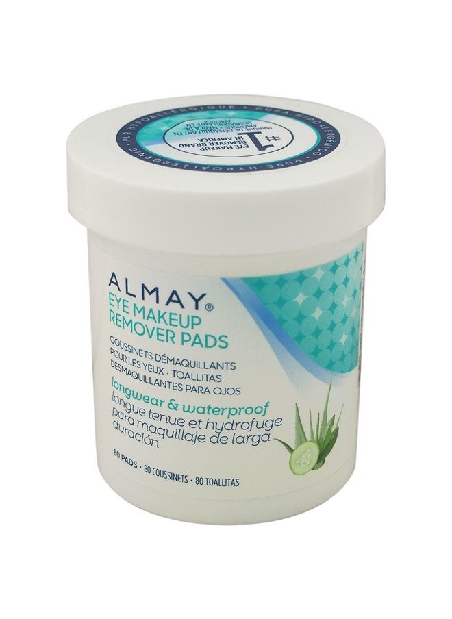 Almay Longwear and Waterproof Eye Makeup Remover Pads, 80 Count