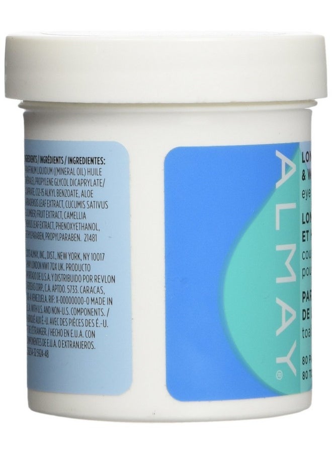 Almay Longwear and Waterproof Eye Makeup Remover Pads, 80 Count