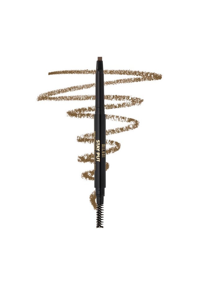 Milani Stay Put Brow Sculpting Mechanical Pencil - Medium Brown (0.01 Ounce) Cruelty-Free Long-Lasting Eyebrow Pencil that Defines and Shapes Brows