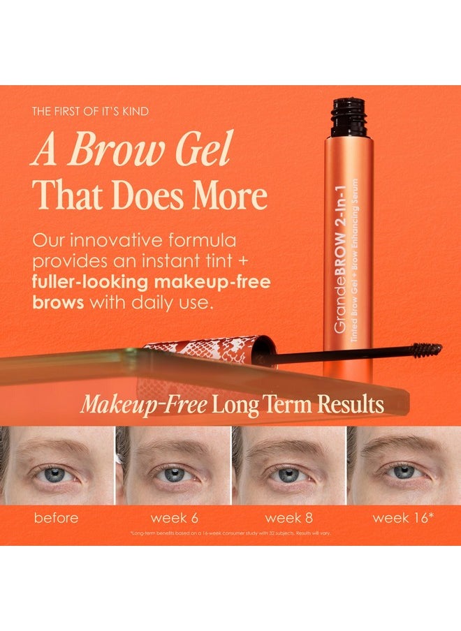 Grande Cosmetics GrandeBROW 2-in-1 Tinted Brow Gel + Brow Enhancing Serum, Medium
