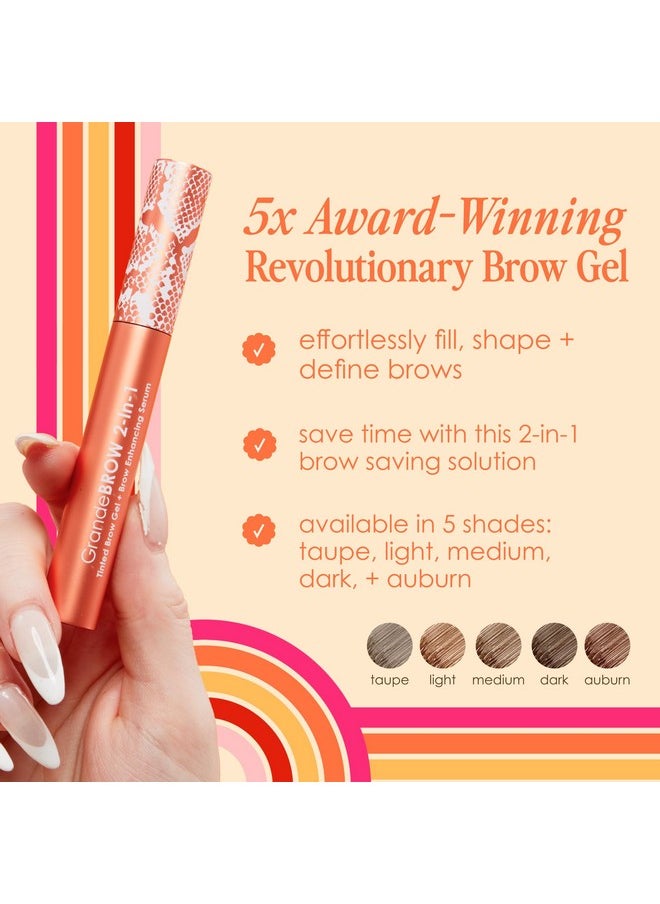 Grande Cosmetics GrandeBROW 2-in-1 Tinted Brow Gel + Brow Enhancing Serum, Medium