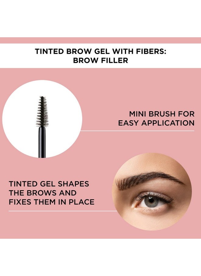 ARTDECO Brow Filler - Brown N°03 - Make Brows Fuller & Thicker - Tinted Gel Shapes, Defines Brows & Fixes Them in Place - Mini Brush for Easy Application - Eyebrow Gel - Eye Makeup - 0.24 Fl Oz