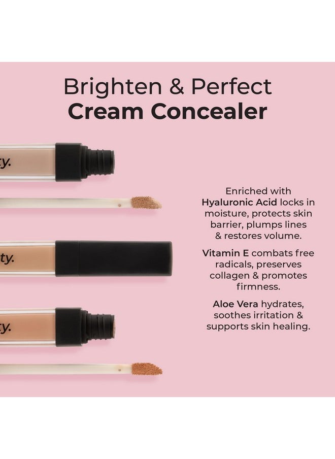 MCoBeauty Brighten & Perfect Cream Concealer, 2 Light Natural, Brightening Coverage for Flawless Complexion, Vegan, Cruelty Free Cosmetics