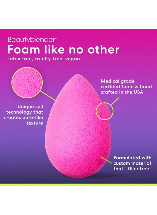 Beautyblender® | Original Pink + Pro Black Beauty Blender Duo + Full-Sized Blendercleanser® Liquid Lavender Makeup Sponge & Brush Cleanser, 3-Piece Bundle, Made in USA, Vegan, Cruelty-Free, 3 oz