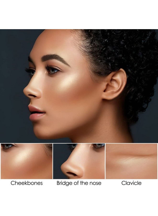 FOCALLURE 2 Pcs Contour Foundation Stick, Highlighter & Bronzer Pen, Face Brightens & Shades Pencil, Highlighting Shade Longwear Makeup, Highlight Bronzer Shaping Trimming Stick,Neutral
