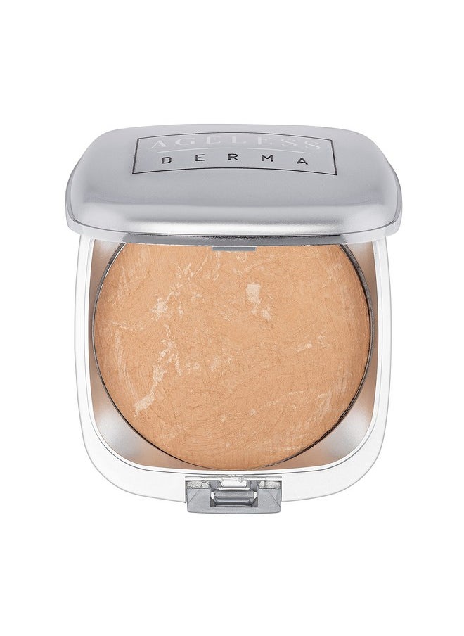 Ageless Derma Mineral Baked Foundation- A Vegan - Paraben - Gluten and Cruelty Free buildable Powder Makeup Foundation (Antique Beige)